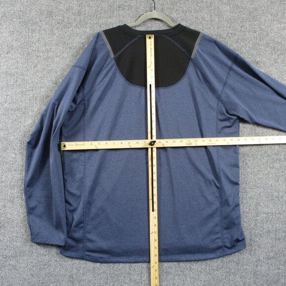 Spyder ProWeb Shirt Mens XL BlueMidweight Base Layer Ski Performance Reflective - Picture 12 of 16